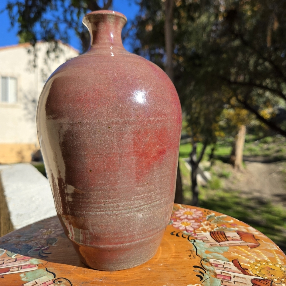 Signed 1993 Quan Sec Studio Pottery Vase Jug Handmade Stoneware Ceramic Art Glaz - Picture 3 of 17